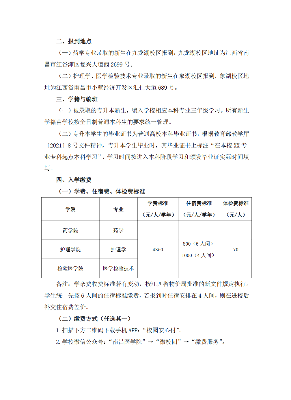 南昌医学院专升本